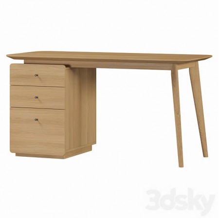 Casa 07 : Bàn Làm Việc Gỗ Sồi + Kéo Giản 1m2 ⇒ 1m4
